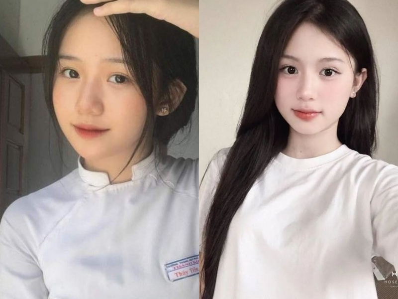 Lens không màu phối đồng phục học sinh