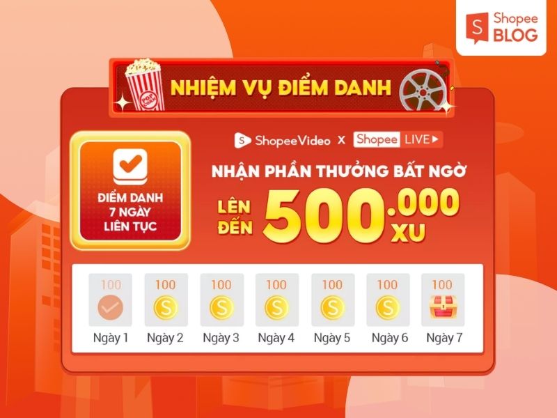 Nhiệm vụ săn Xu hàng ngày Shopee Drama
