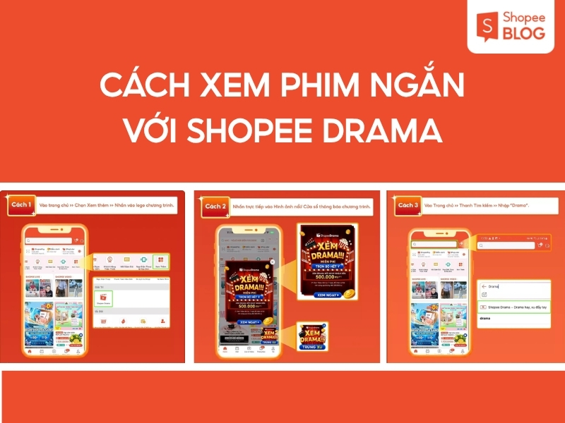 Cách xem Shopee Drama
