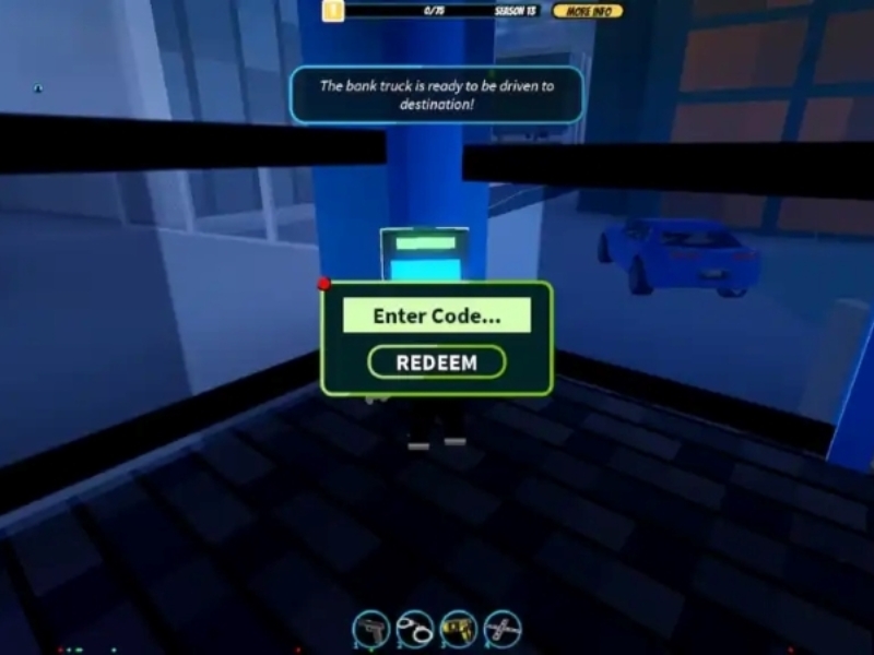 Giao diện nhập code Jailbreak Roblox