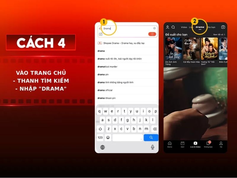 Cách vào Shopee Drama trên Shopee