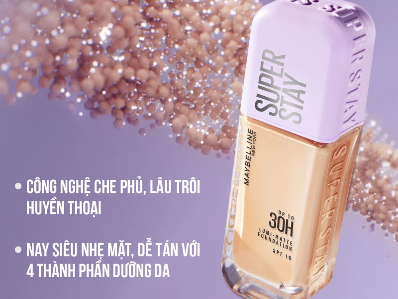 Kết cấu kem nền mỏng nhẹ, cho lớp finish mướt và ráo.