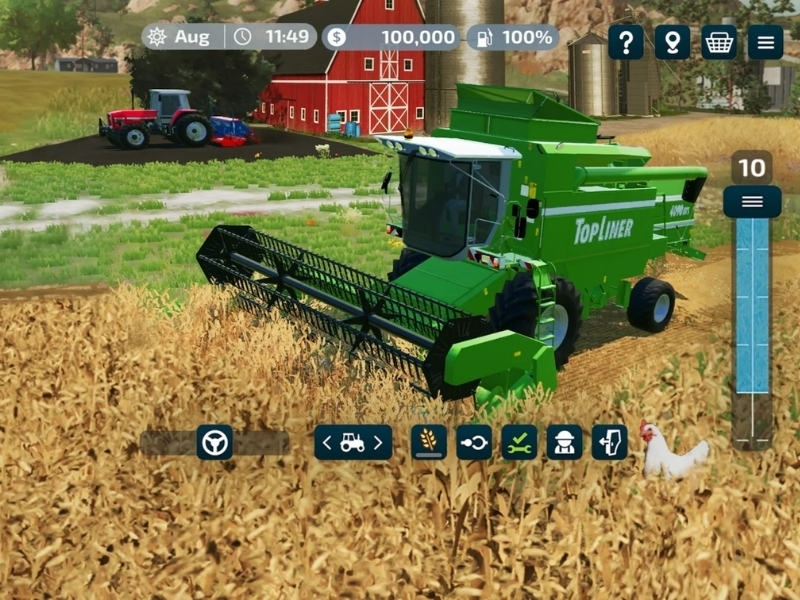 Máy gặt trong Farming Simulator 23 Mobile