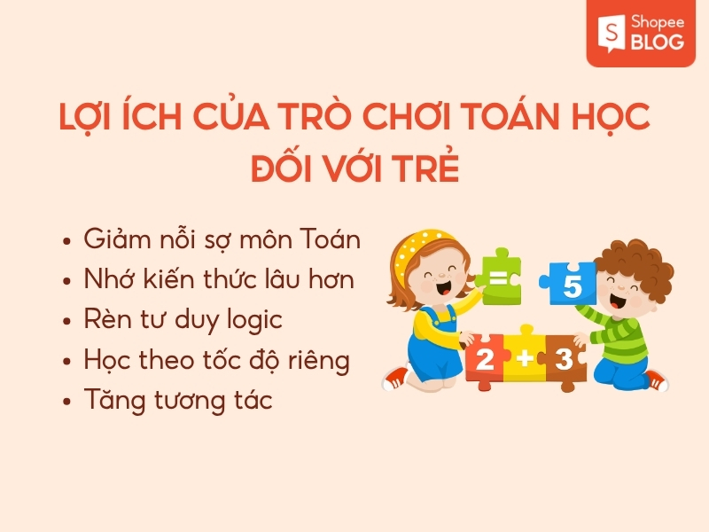 lợi ích trò chơi toán cho trẻ