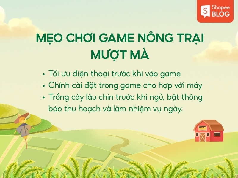 Mẹo chơi game nông trại mobile 