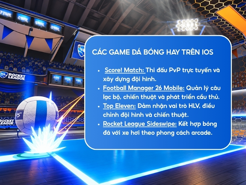 Các game đá bóng hay trên IOS.