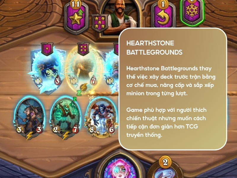 Hearthstone Battlegrounds. 