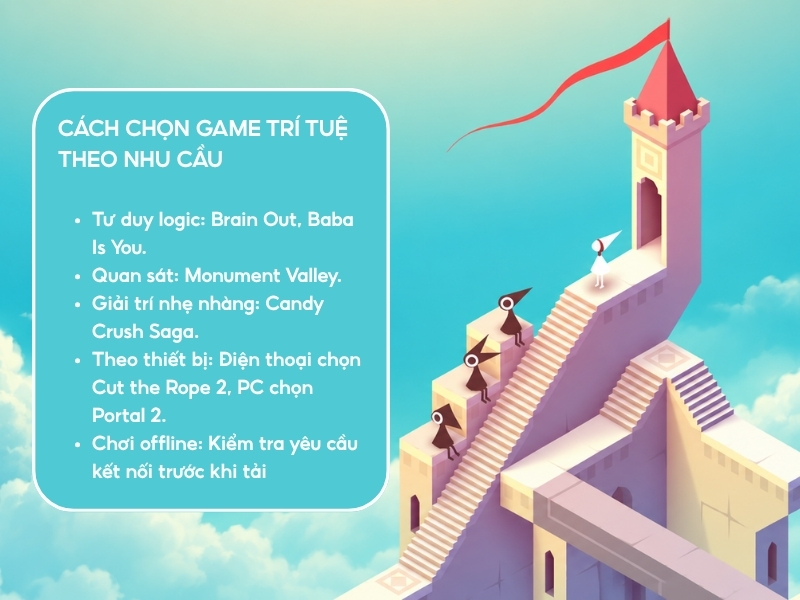 Cách chọn trò chơi trí tuệ hay theo nhu cầu.