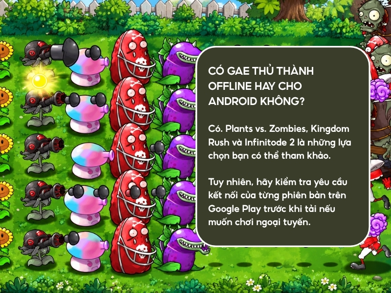 Có game thủ thành offline hay cho Android không? 
