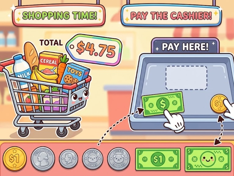 game đi chợ tính tiền