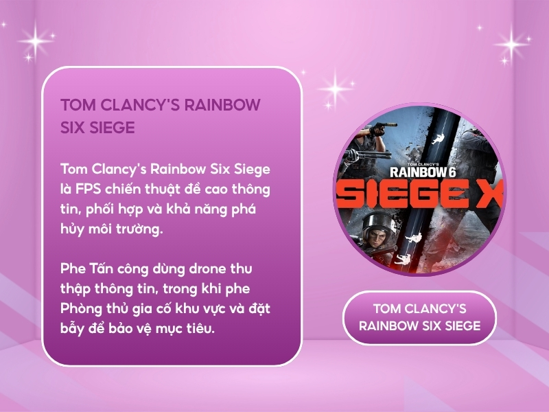 Tom Clancy's Rainbow Six Siege.