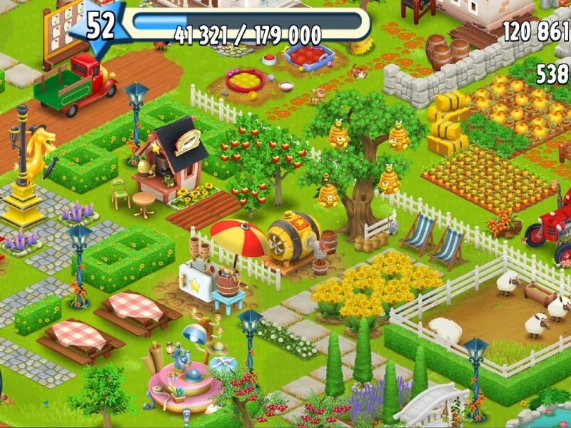 Giao diện game Hay Day trên điện thoại