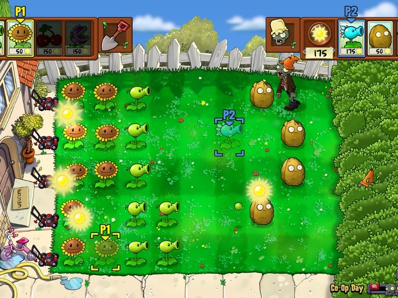 Màn thủ thành trồng cây Plants vs Zombies 2